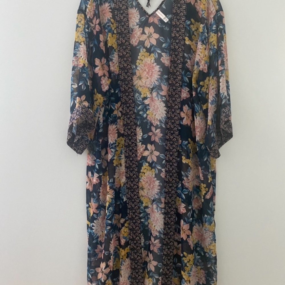 Floral Kimono Cardigan by exhilaration.